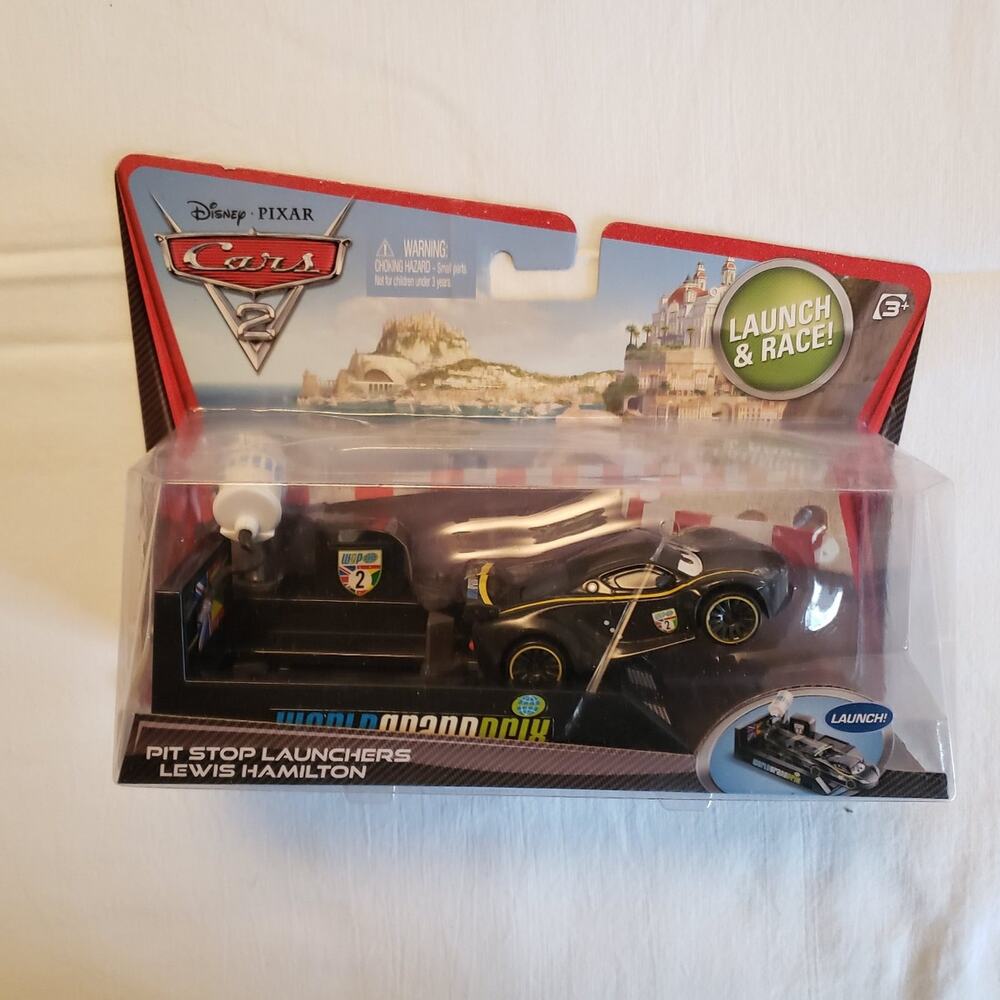 Disney Pixar Cars 2 Pit Stop Launchers Lewis Hamilton New Sealed In Packaging